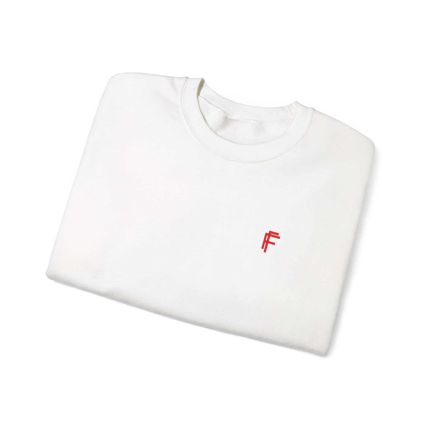 Frenzy - Unisex Heavy Blend™ Crewneck Sweatshirt with Red Logo - Cozy Modern Style. - Fitness Frenzy