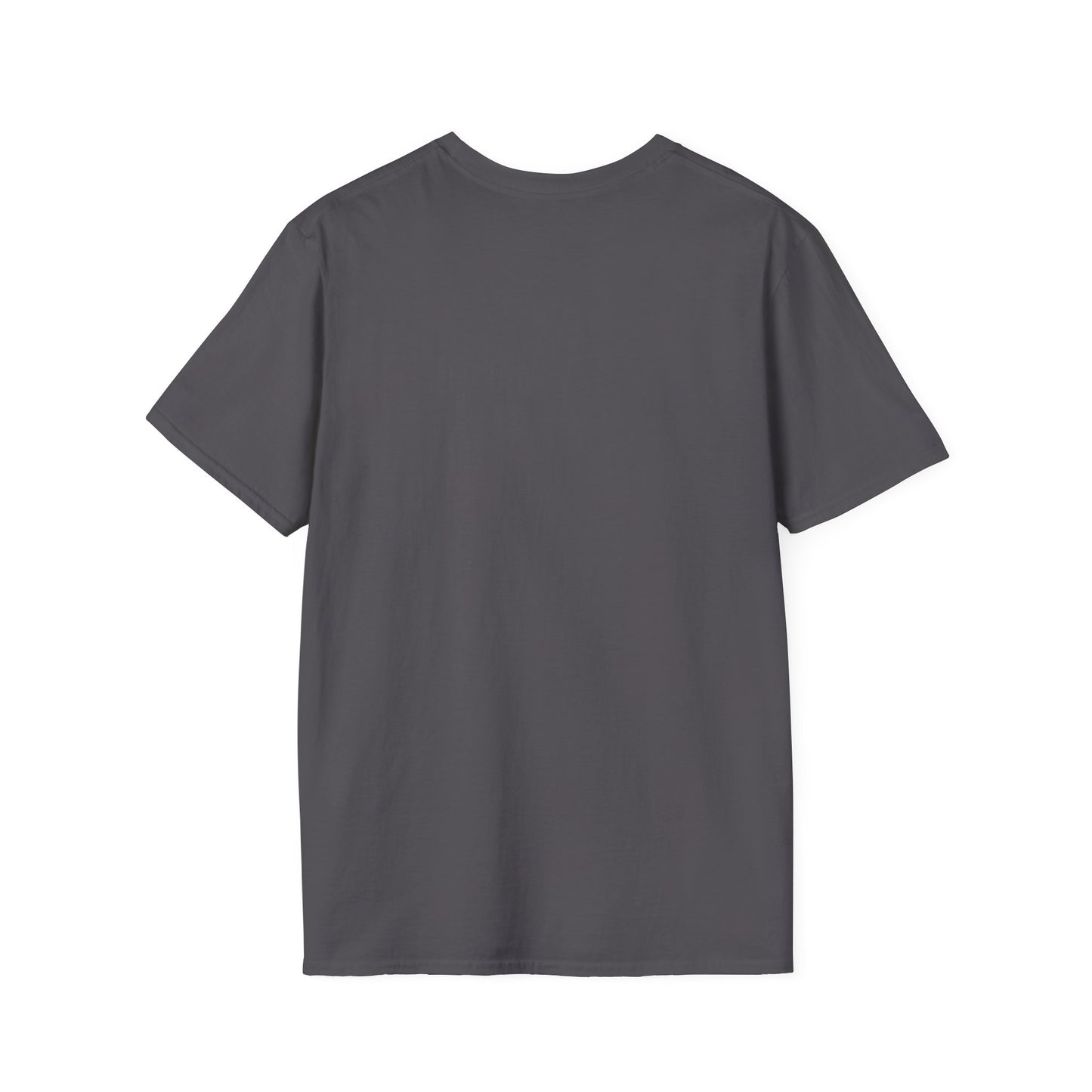 Minimalist Unisex Softstyle T-Shirt - Yellow Logo. - Fitness Frenzy
