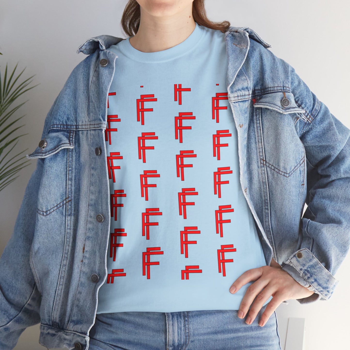 Frenzy Graphic Unisex Heavy Cotton Tee with Bold Red Design. - Fitness Frenzy