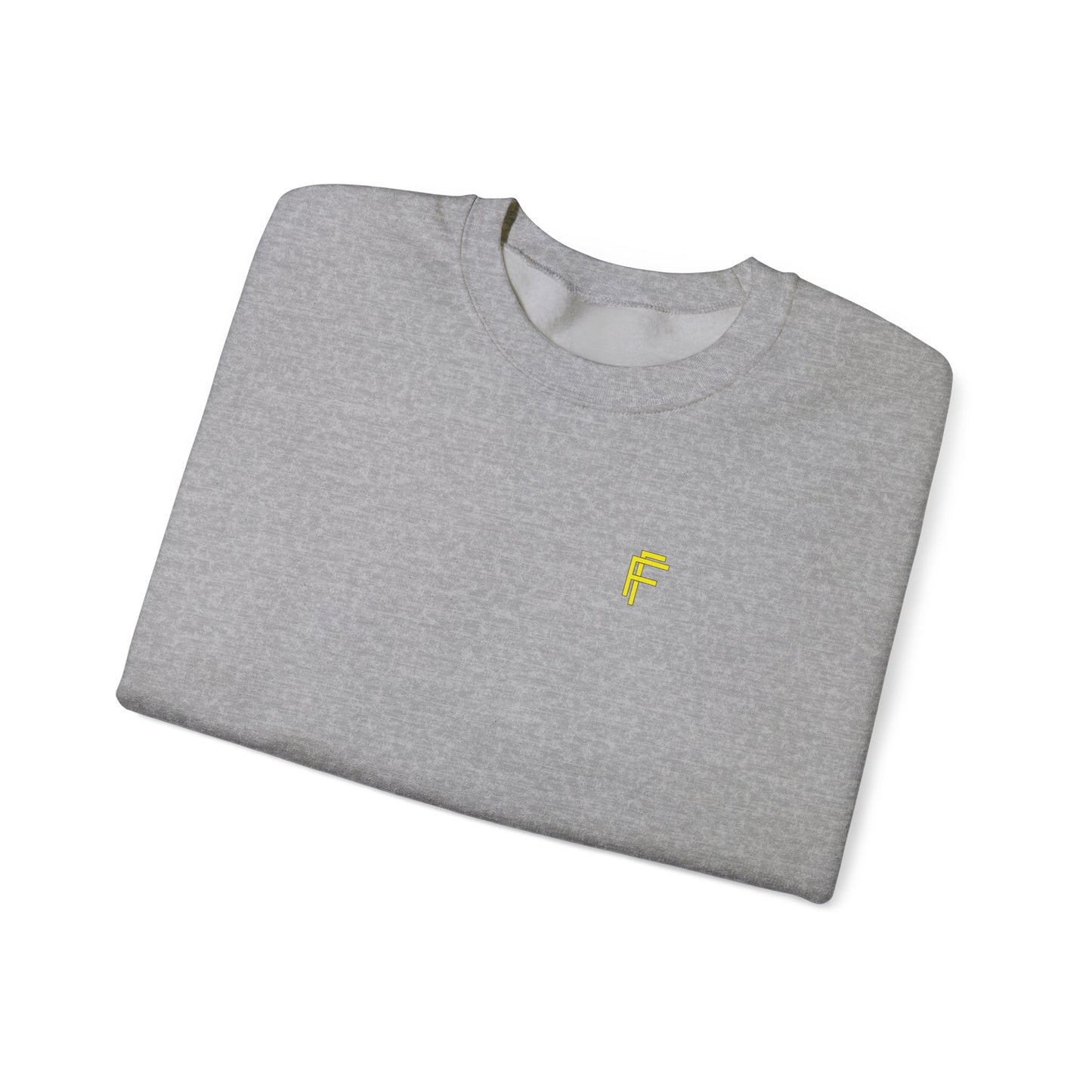 Frenzy - Unisex Crewneck Sweatshirt with Yellow Logo. - Fitness Frenzy