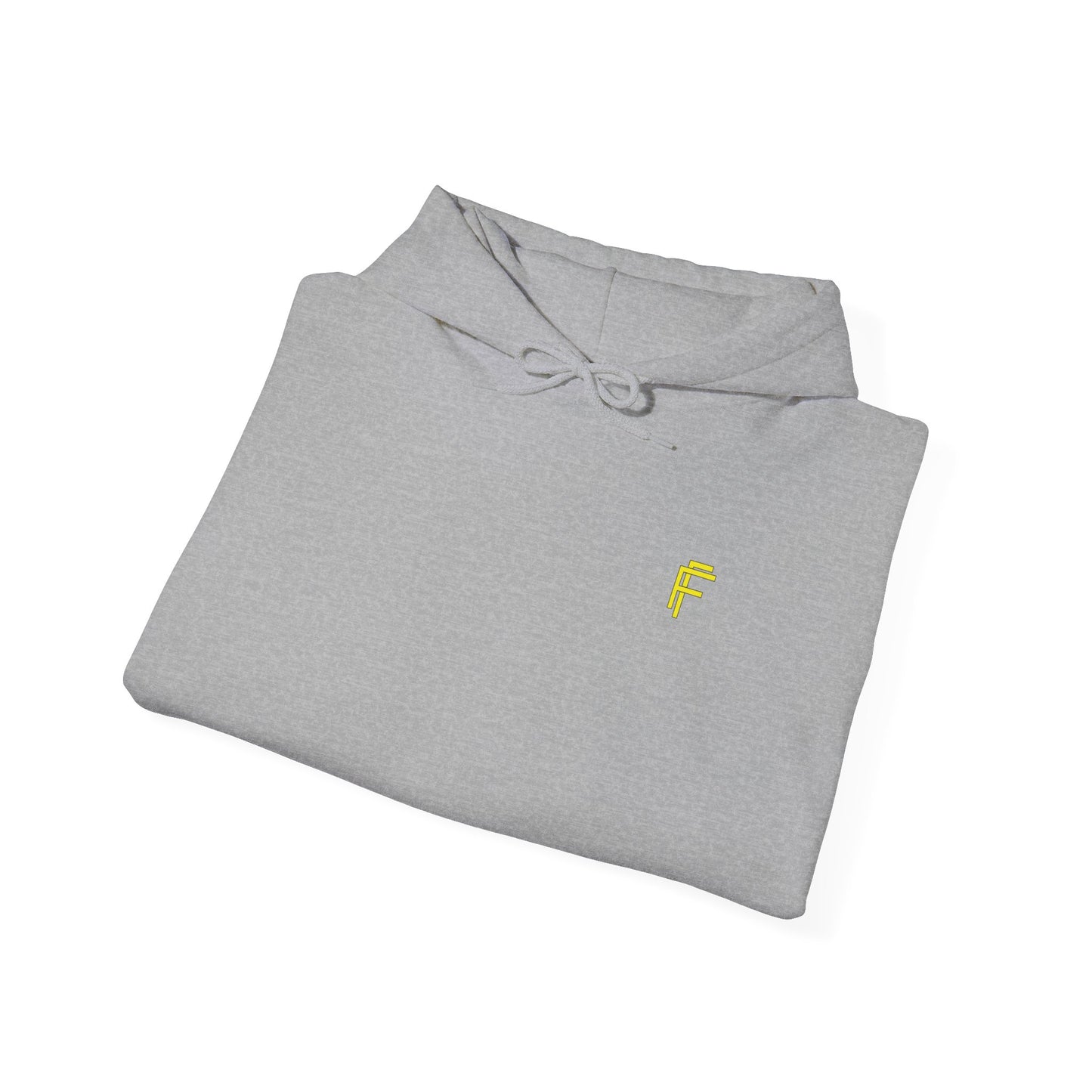 Frenzy Unisex Heavy Blend™ Hoodie with Yellow Logo. - Fitness Frenzy