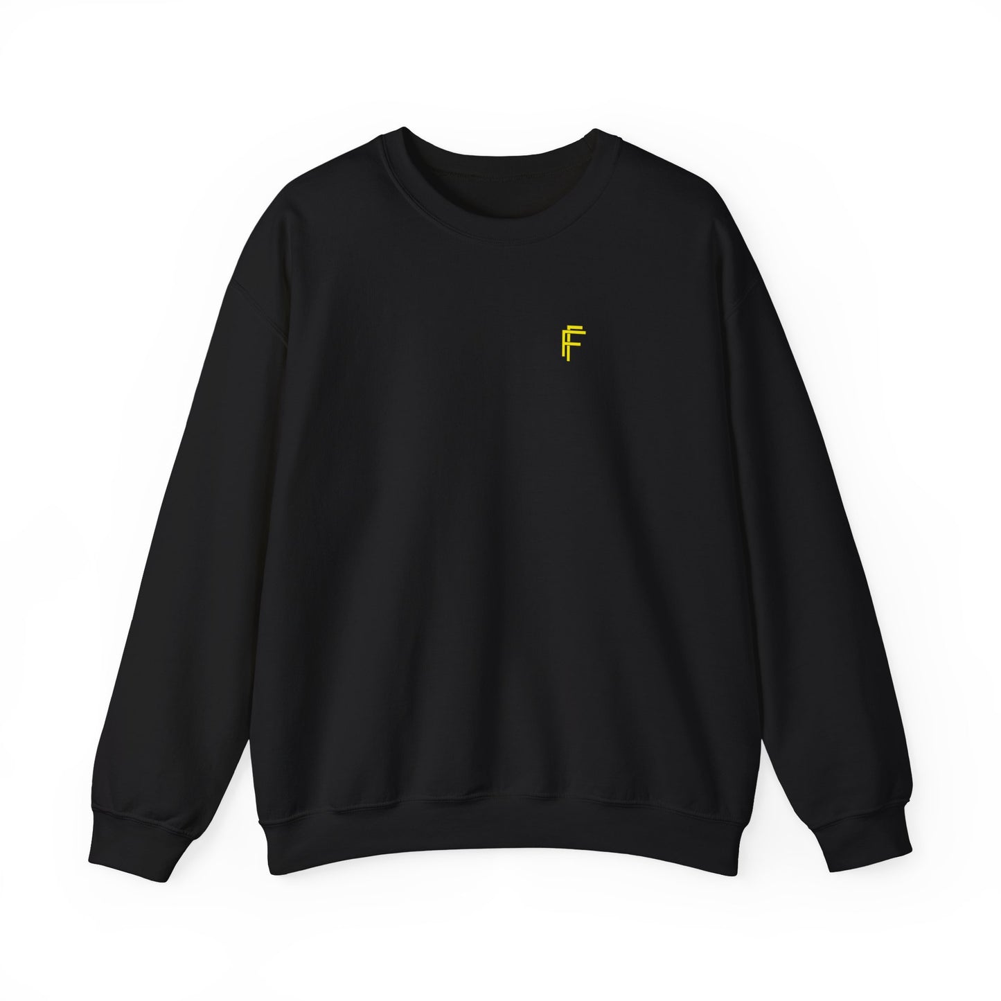 Frenzy - Unisex Crewneck Sweatshirt with Yellow Logo. - Fitness Frenzy
