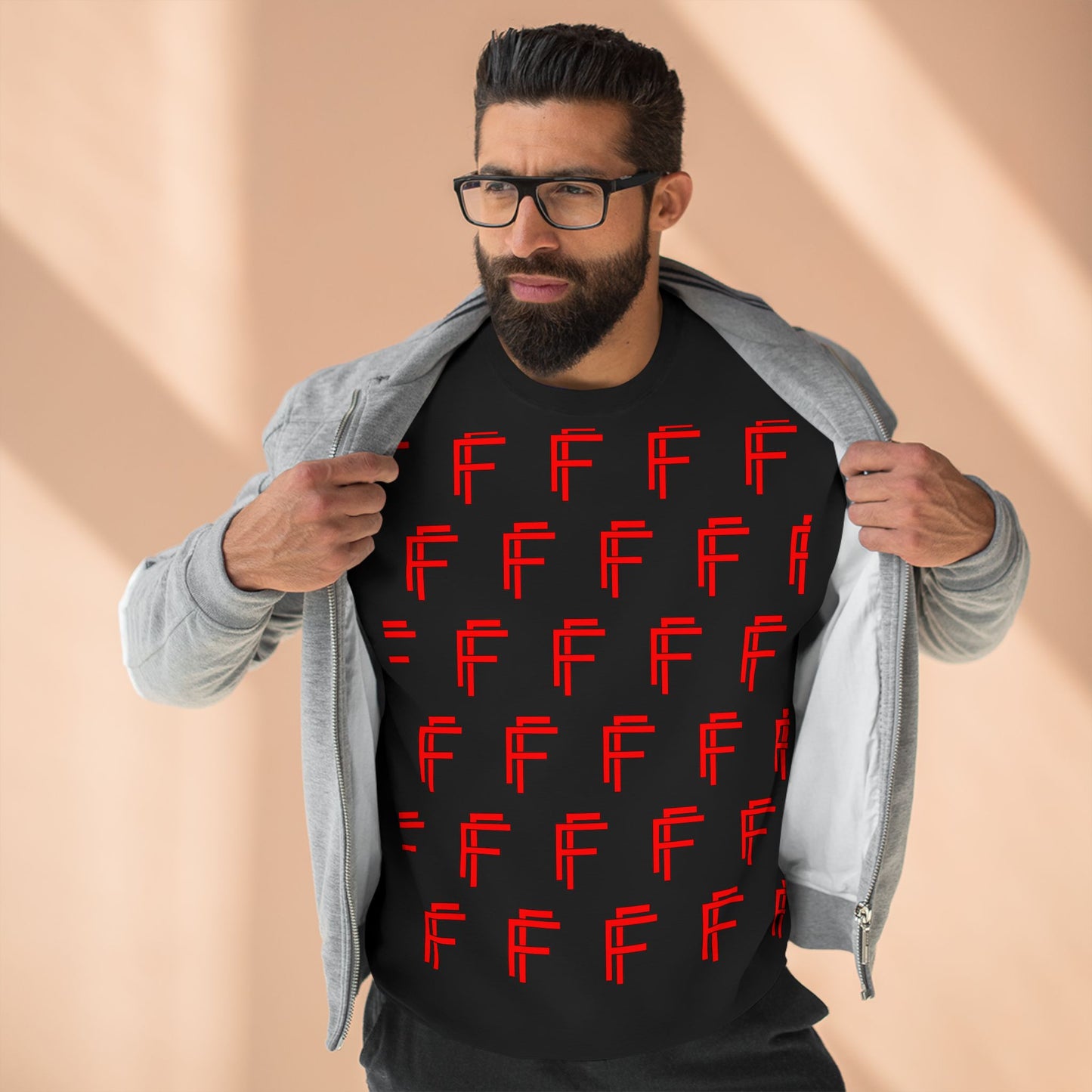 Frenzy - Unisex Crew neck Sweatshirt with Bold Red Design. - Fitness Frenzy