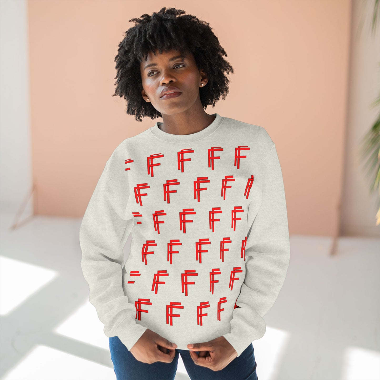 Frenzy - Unisex Crew neck Sweatshirt with Bold Red Design. - Fitness Frenzy