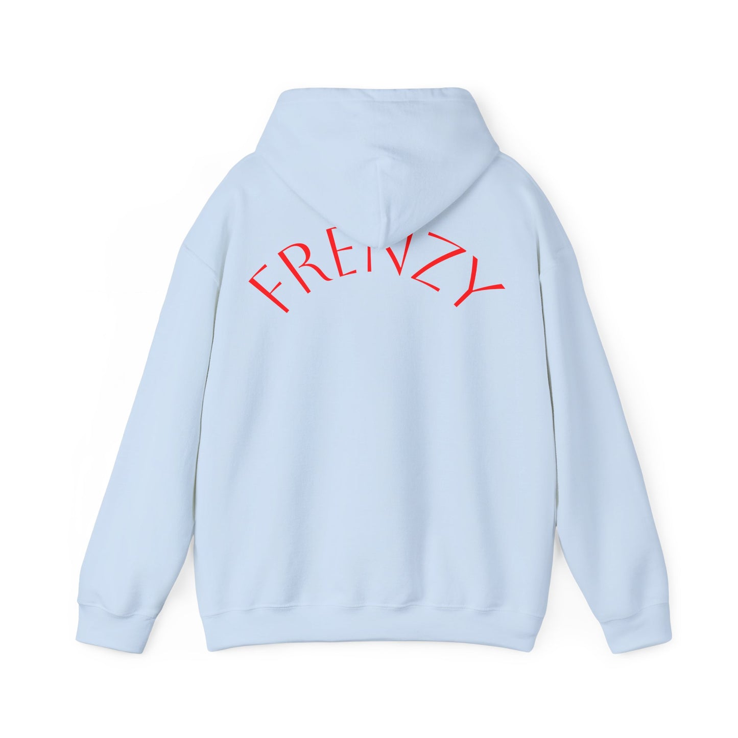 Frenzy Unisex Heavy Blend™ Hooded Sweatshirt with Red logo - Trendy & Cozy. - Fitness Frenzy