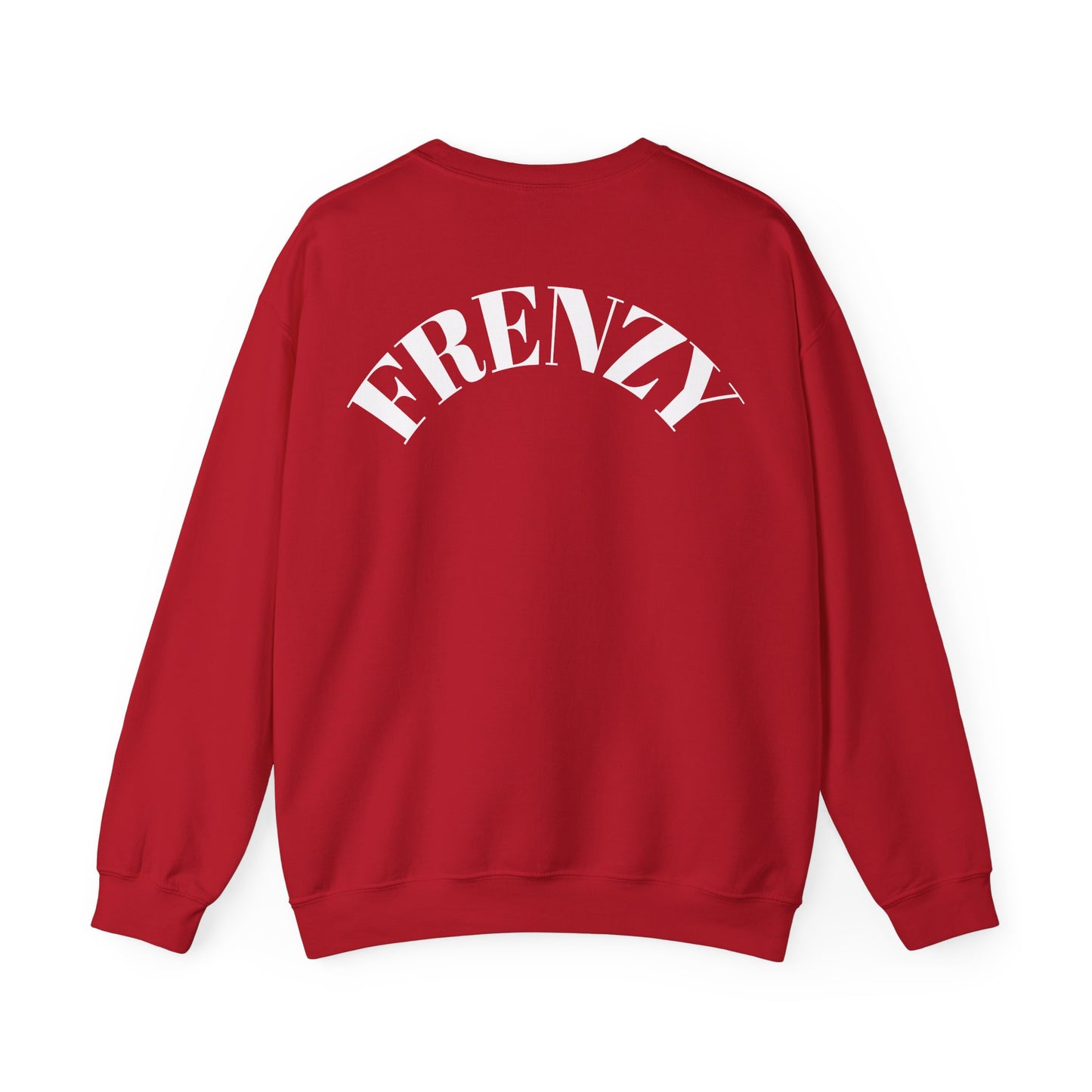 Frenzy Unisex Heavy Blend™ Crewneck Sweatshirt with White Logo. - Fitness Frenzy