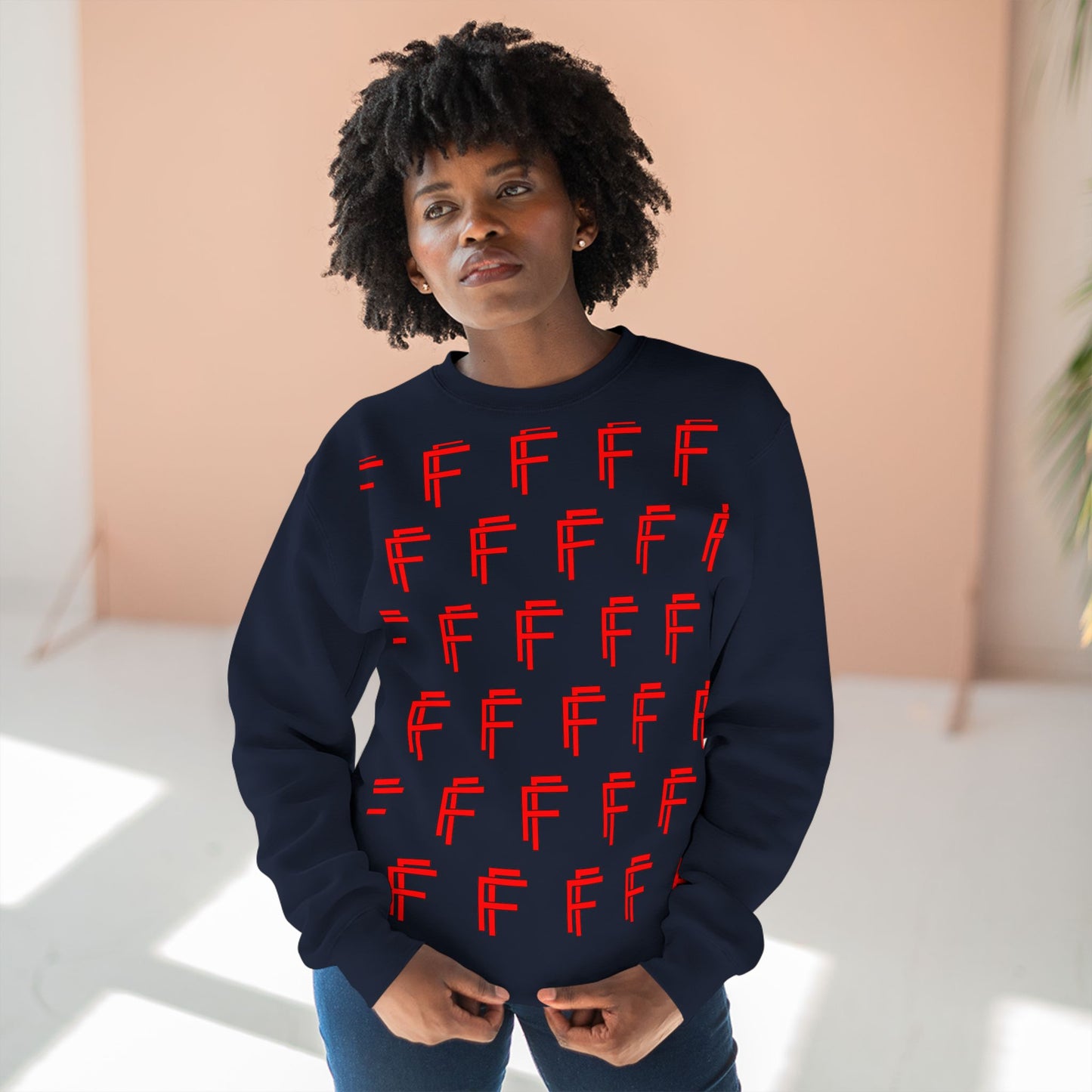 Frenzy - Unisex Crew neck Sweatshirt with Bold Red Design. - Fitness Frenzy