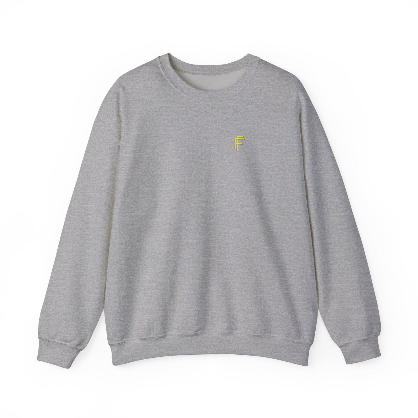 Frenzy - Unisex Crewneck Sweatshirt with Yellow Logo. - Fitness Frenzy