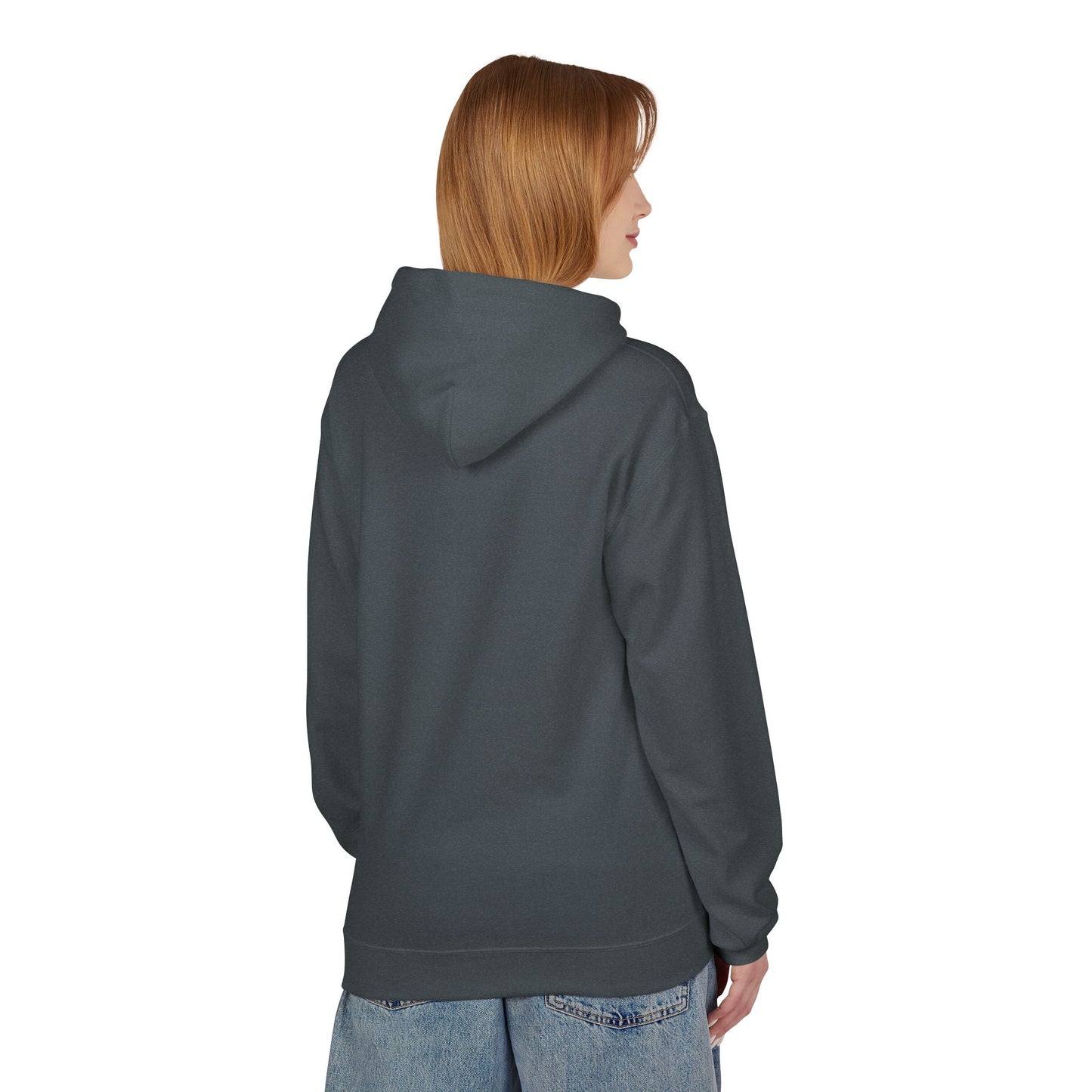 Fitness Frenzy Unisex Fleece Hoodie with Black Logo - Softstyle Comfort for Everyone. - Fitness Frenzy