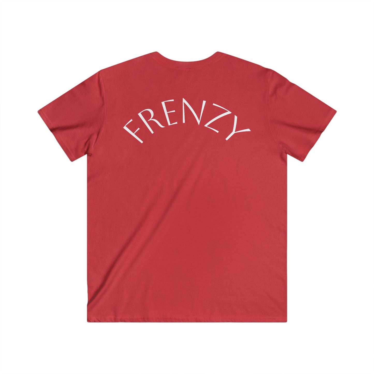 Casual Men's Fitted V-Neck Tee - White Logo. - Fitness Frenzy