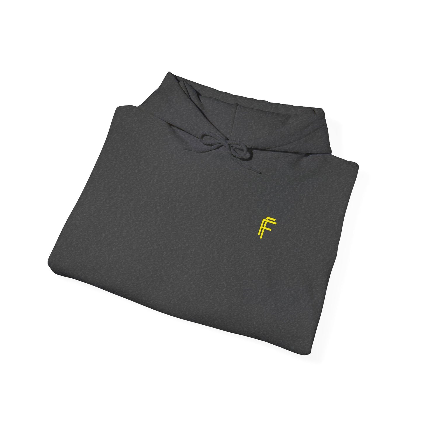 Frenzy Unisex Heavy Blend™ Hoodie with Yellow Logo. - Fitness Frenzy