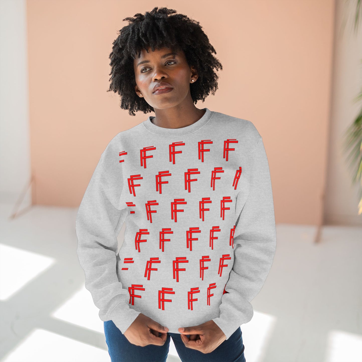 Frenzy - Unisex Crew neck Sweatshirt with Bold Red Design. - Fitness Frenzy