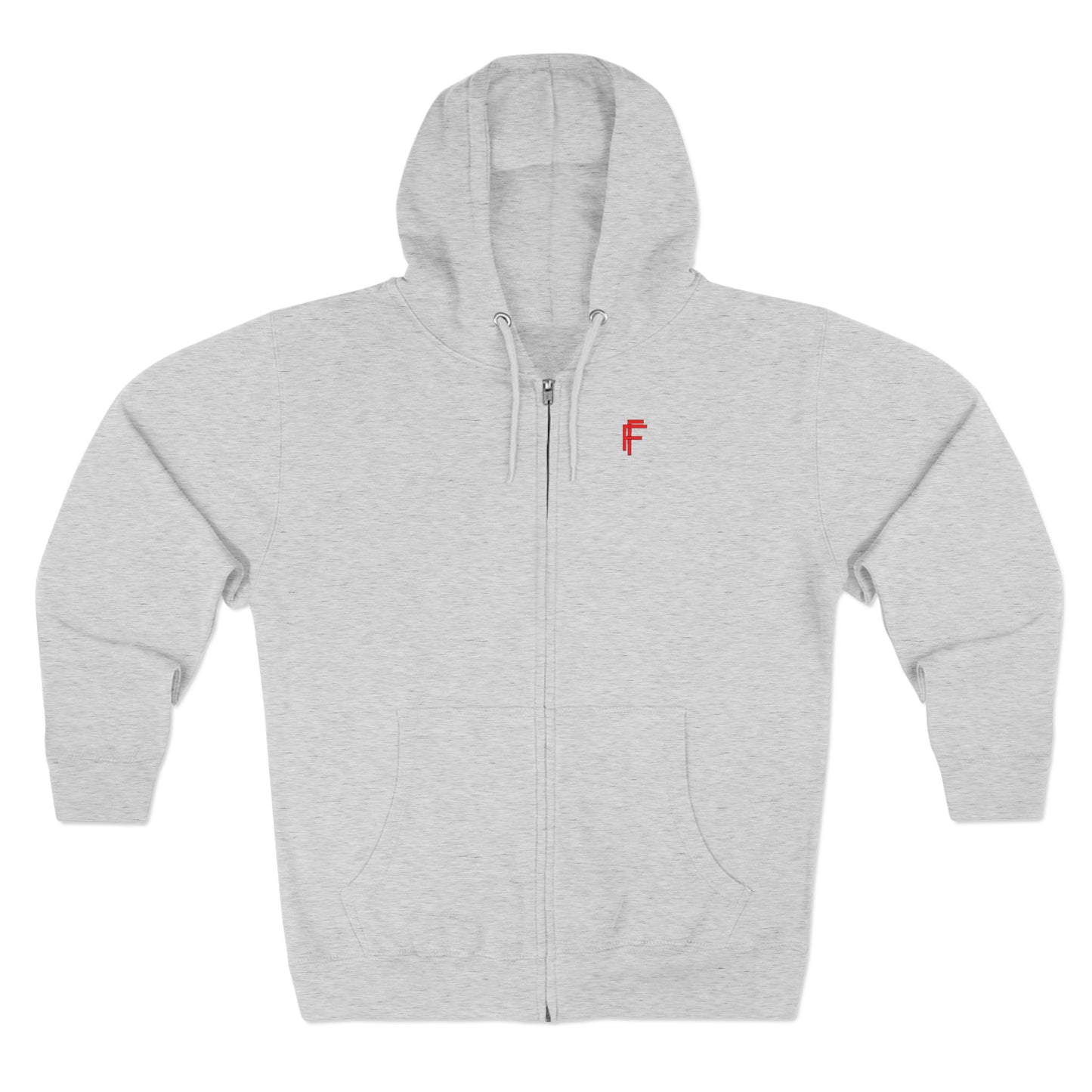 Frenzy - Cozy Unisex Zip Hoodie with Red Logo - Perfect for Everyday Comfort - Fitness Frenzy