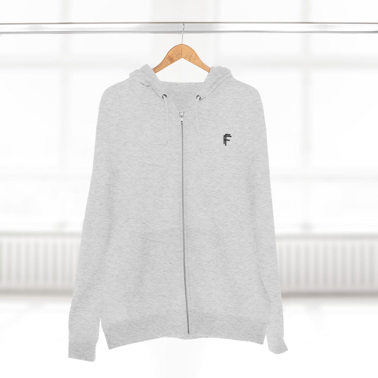 Frenzy - Stylish Unisex Zip Hoodie with Black Logo - Perfect for Comfort & Casual Outings - Fitness Frenzy