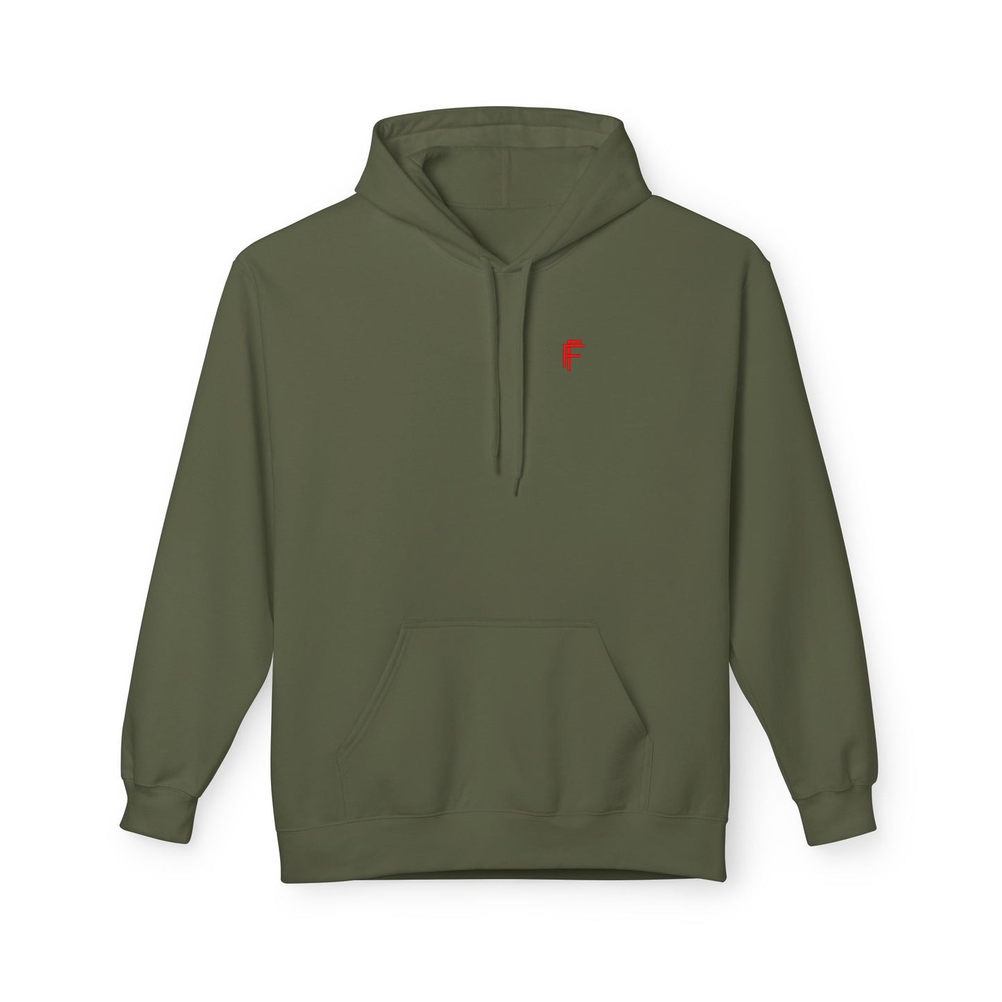 Fitness Frenzy Unisex Midweight Softstyle Hoodie with Red Logo - Trendy 'FRENZY' Design for Comfort and Style. - Fitness Frenzy
