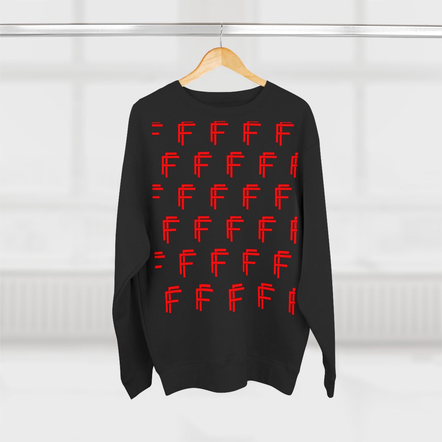 Frenzy - Unisex Crew neck Sweatshirt with Bold Red Design. - Fitness Frenzy