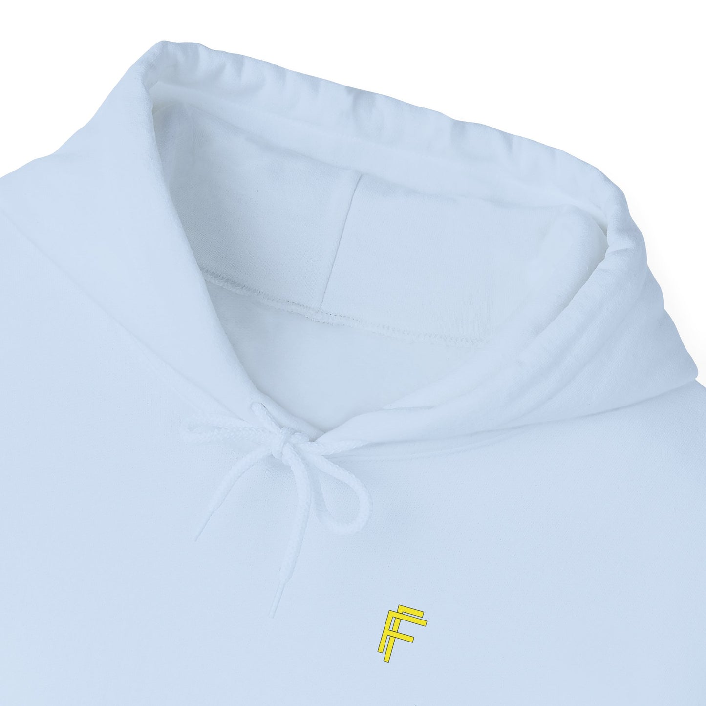 Frenzy Unisex Heavy Blend™ Hoodie with Yellow Logo. - Fitness Frenzy