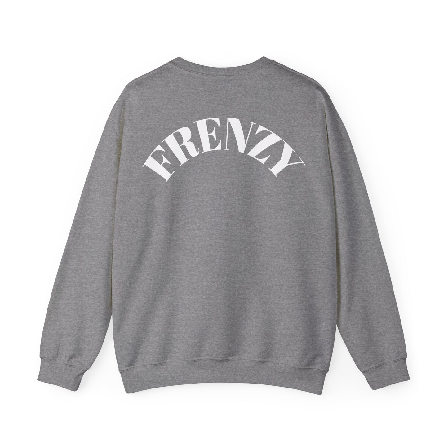 Frenzy Unisex Heavy Blend™ Crewneck Sweatshirt with White Logo. - Fitness Frenzy
