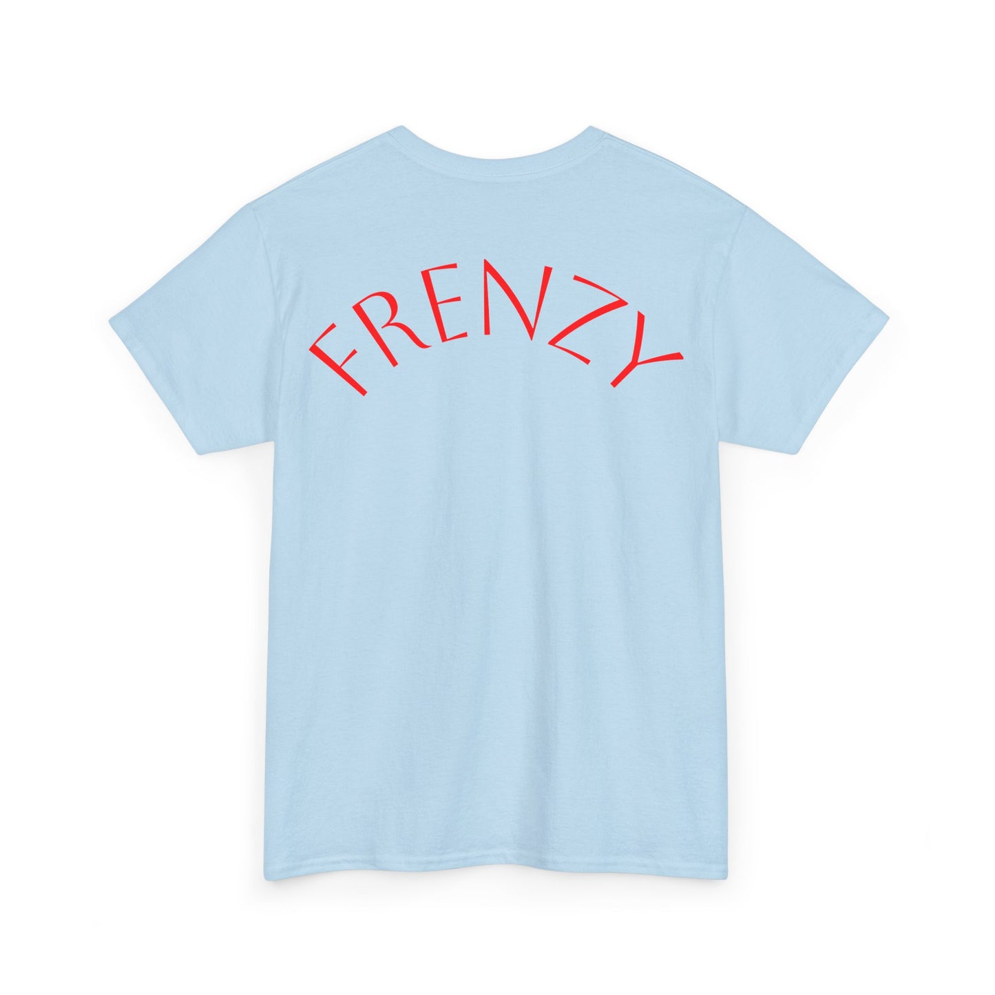 Frenzy Graphic Unisex Heavy Cotton Tee with Bold Red Design. - Fitness Frenzy