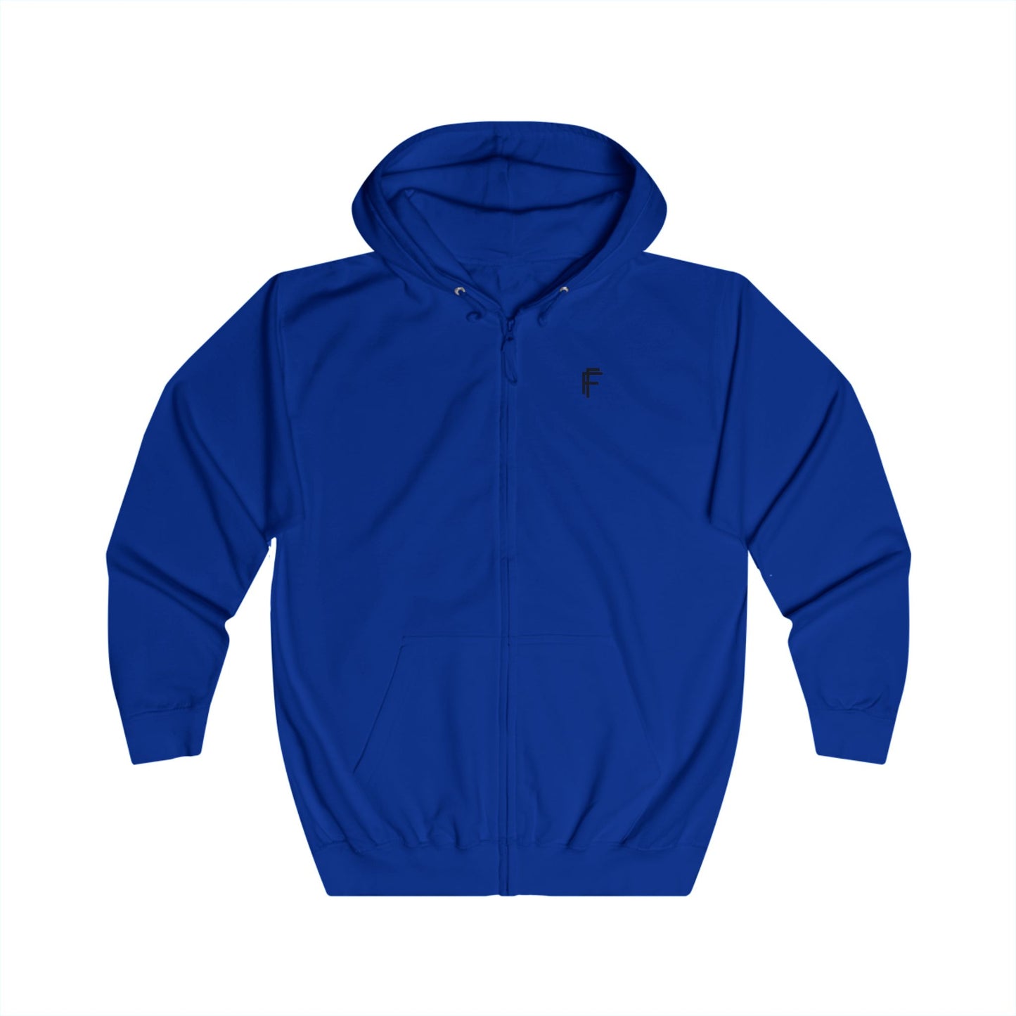FRENZY Unisex Full Zip Hoodie with Black Logo - Cozy & Stylish Everyday Wear. - Fitness Frenzy