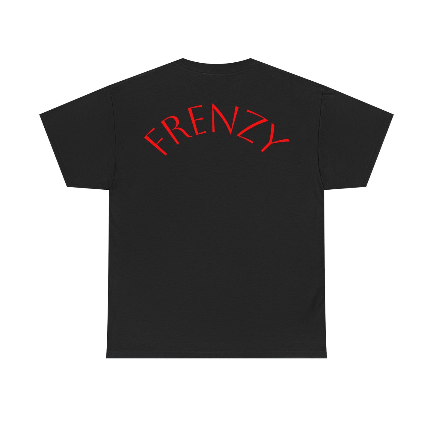 Frenzy Graphic Unisex Heavy Cotton Tee with Bold Red Design. - Fitness Frenzy