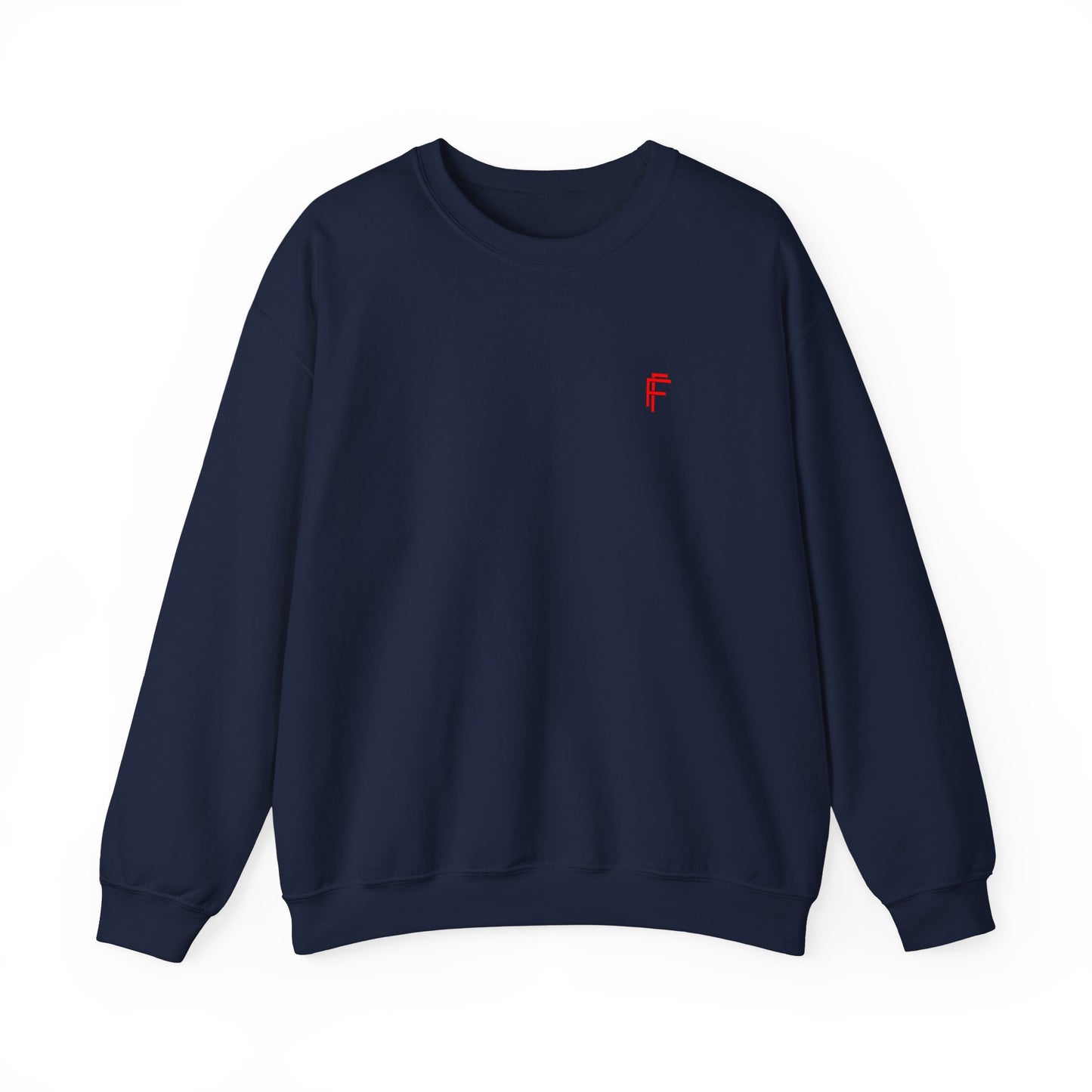 Frenzy - Unisex Heavy Blend™ Crewneck Sweatshirt with Red Logo - Cozy Modern Style. - Fitness Frenzy