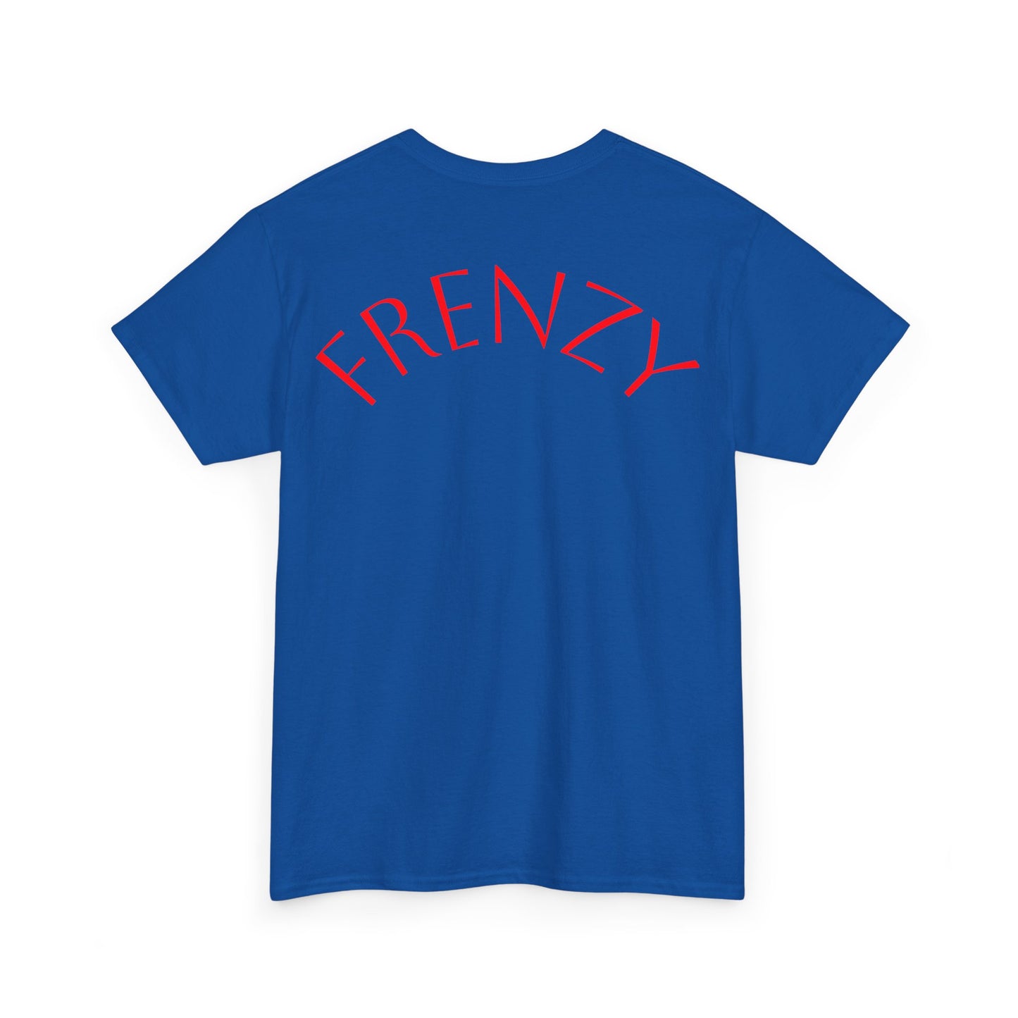 Frenzy Graphic Unisex Heavy Cotton Tee with Bold Red Design. - Fitness Frenzy
