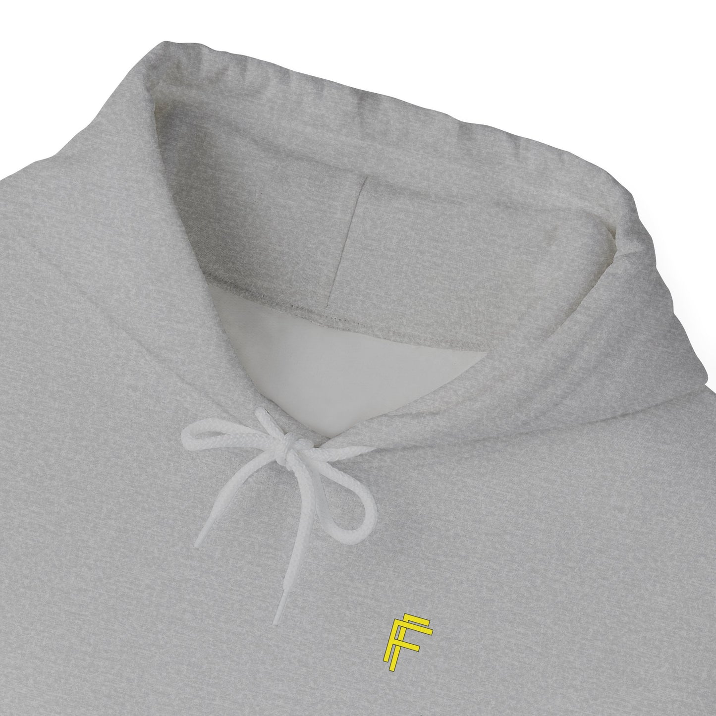 Frenzy Unisex Heavy Blend™ Hoodie with Yellow Logo. - Fitness Frenzy