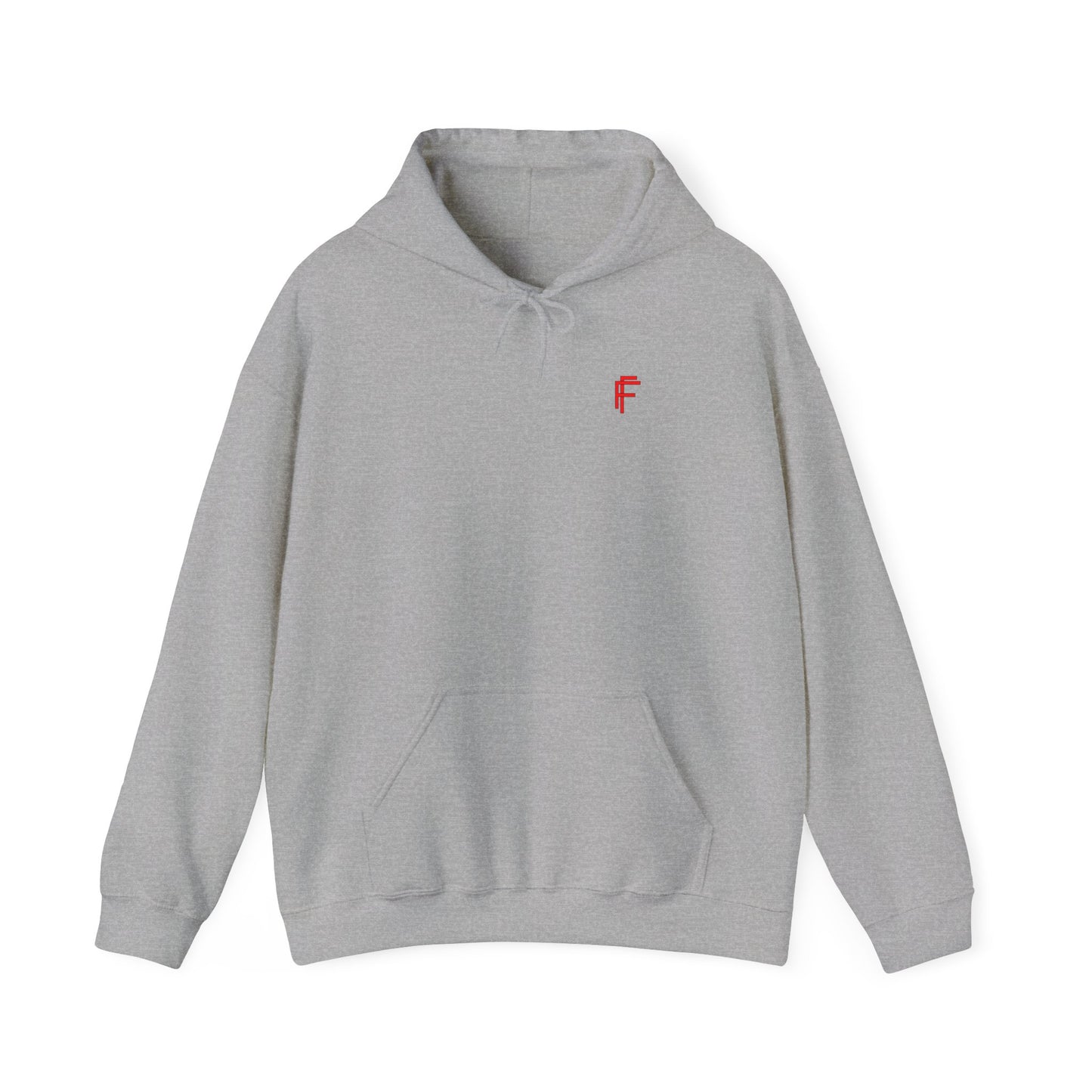 Frenzy Graphic Hoodie with Red Accent - Cosy Unisex Heavy Blend Apparel. - Fitness Frenzy