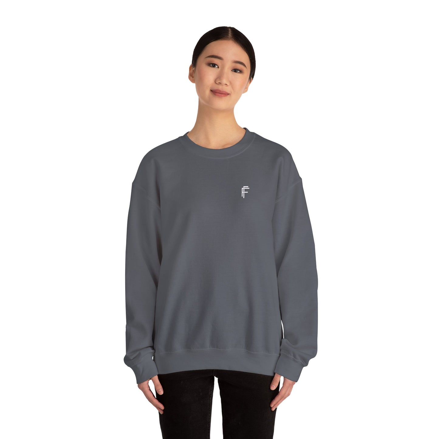 Frenzy Unisex Heavy Blend™ Crewneck Sweatshirt with White Logo. - Fitness Frenzy
