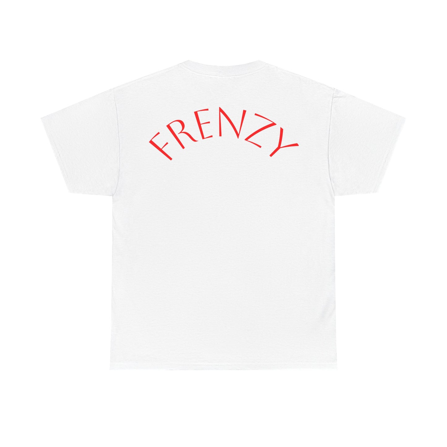 Frenzy Graphic Unisex Heavy Cotton Tee with Bold Red Design. - Fitness Frenzy