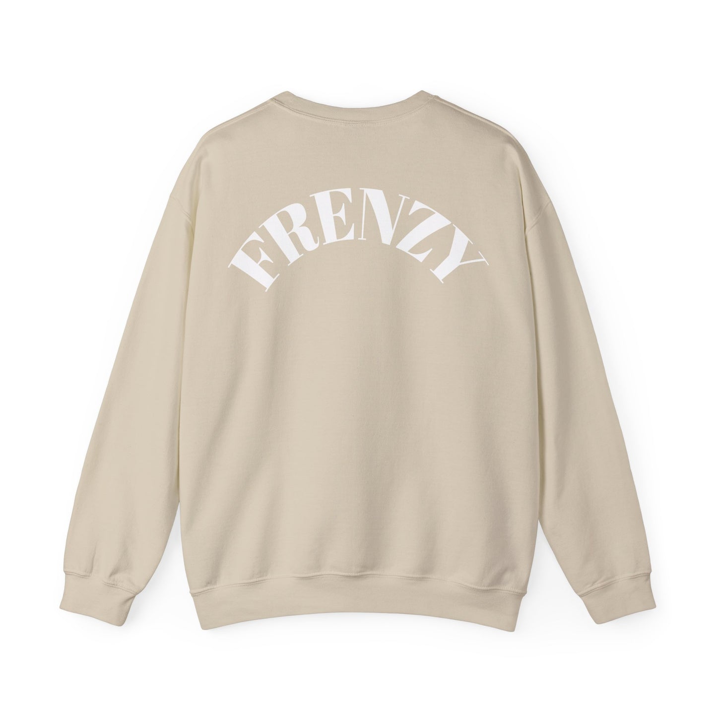 Frenzy Unisex Heavy Blend™ Crewneck Sweatshirt with White Logo. - Fitness Frenzy