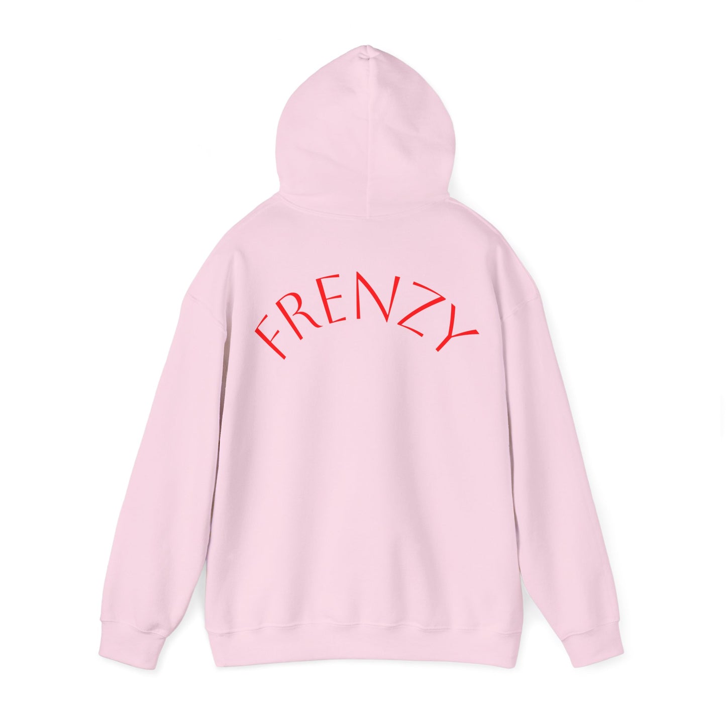 Frenzy Unisex Heavy Blend™ Hooded Sweatshirt with Red logo - Trendy & Cozy. - Fitness Frenzy