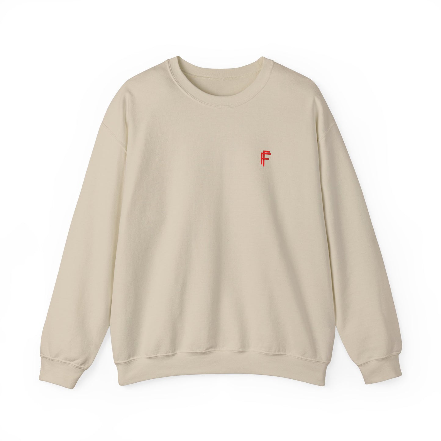 Frenzy - Unisex Heavy Blend™ Crewneck Sweatshirt with Red Logo - Cozy Modern Style. - Fitness Frenzy