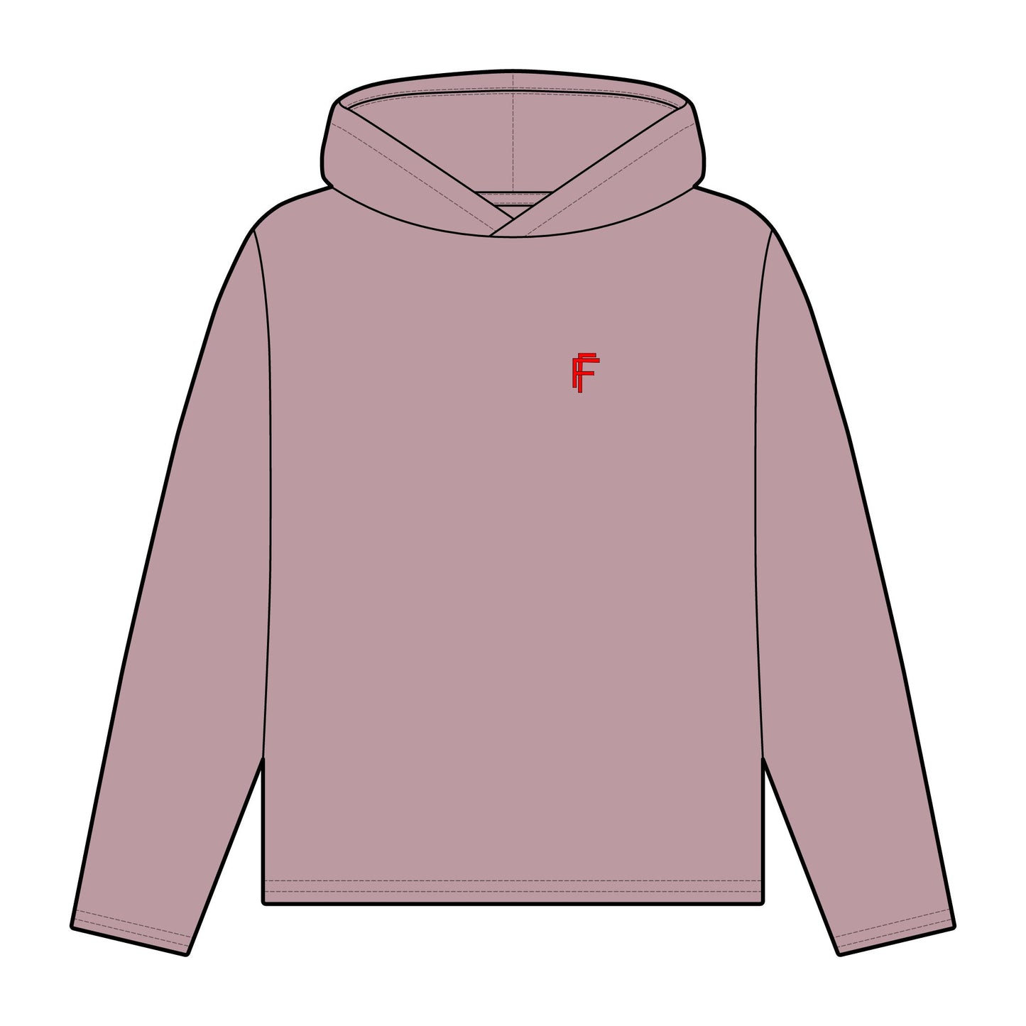 Frenzy - Women's Organic Relaxed Fit Hoodie with Red Logo. - Fitness Frenzy