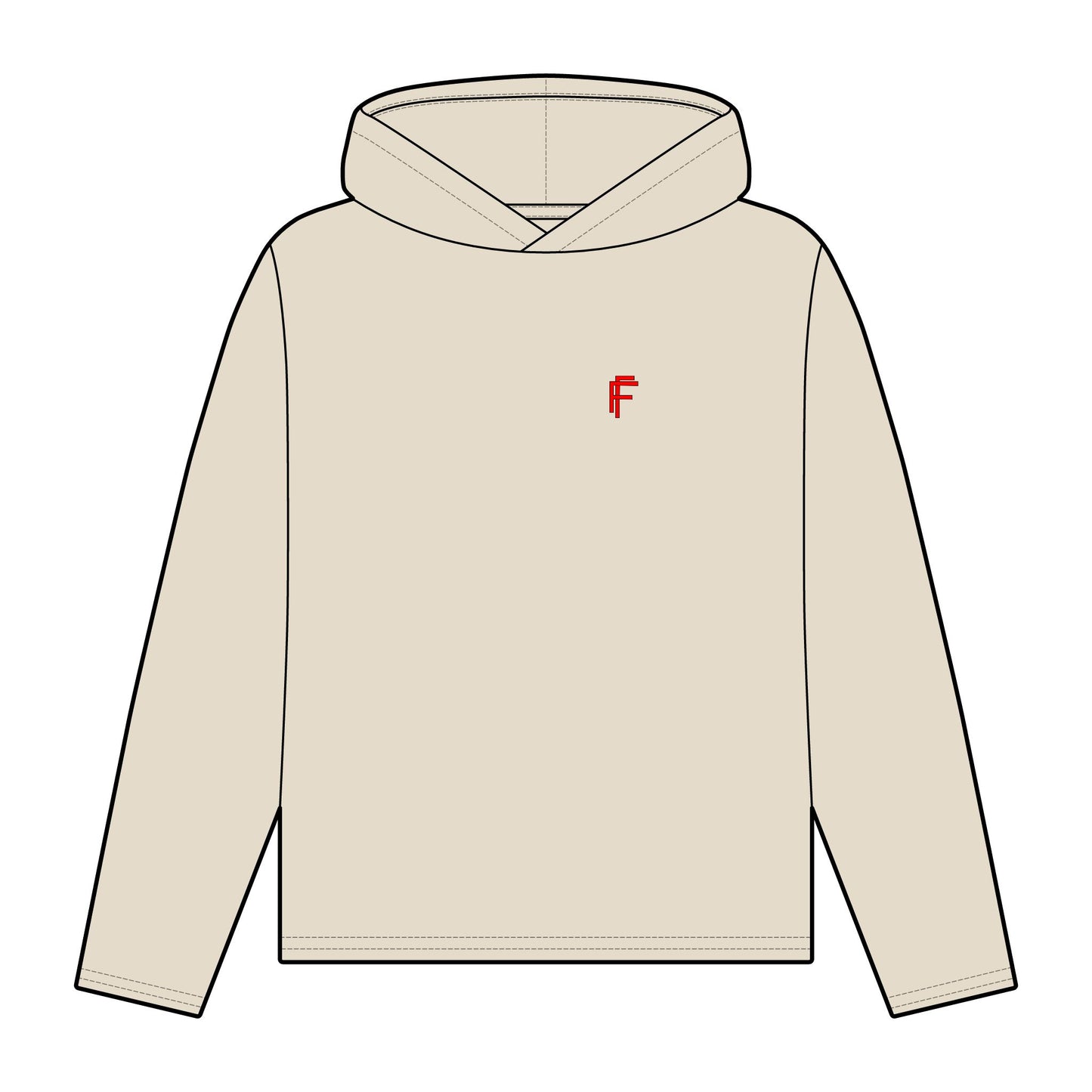 Frenzy - Women's Organic Relaxed Fit Hoodie with Red Logo. - Fitness Frenzy