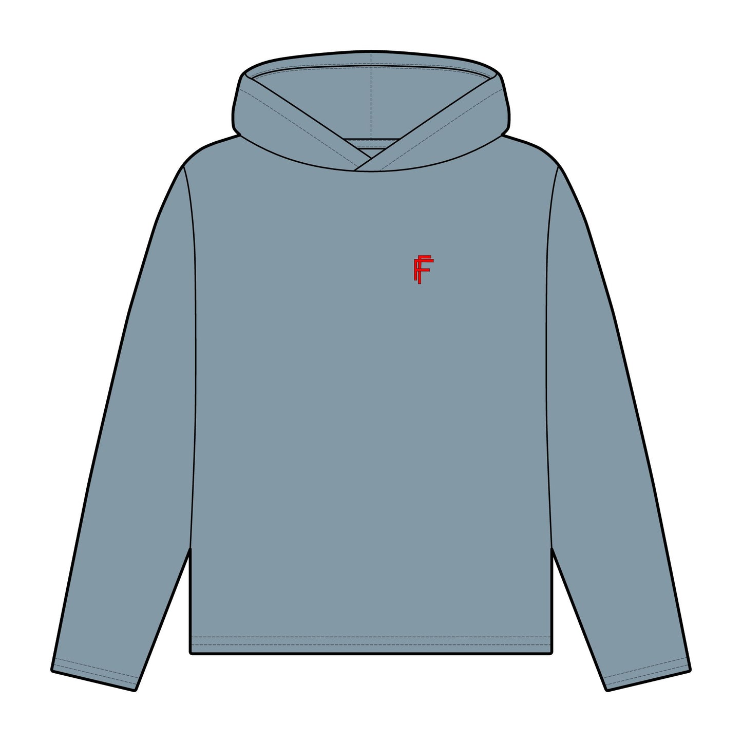 Frenzy - Women's Organic Relaxed Fit Hoodie with Red Logo. - Fitness Frenzy