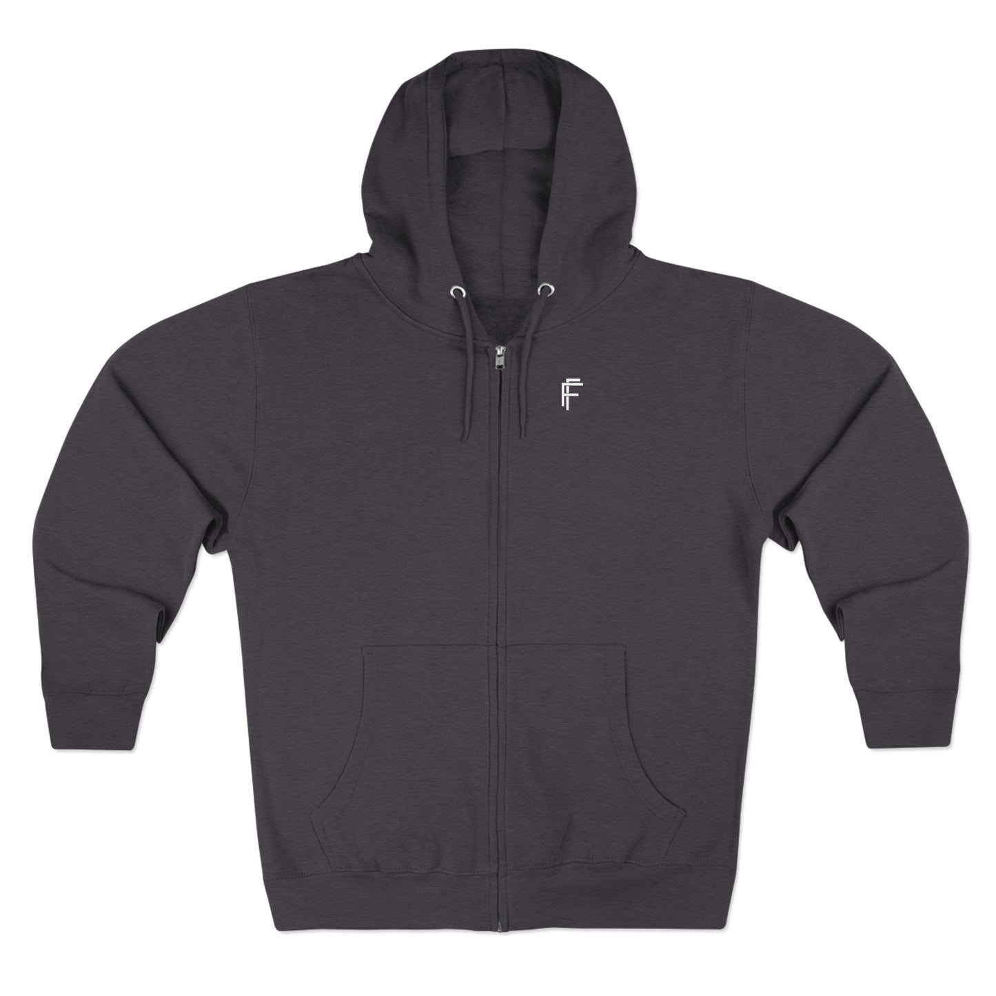 Frenzy - Stylish Unisex Zip Hoodie with White Logo. - Fitness Frenzy