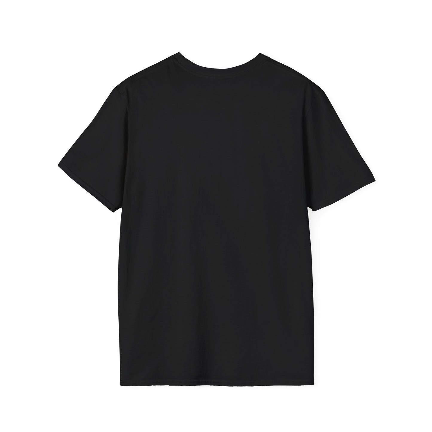 Minimalist Unisex Softstyle T-Shirt - Yellow Logo. - Fitness Frenzy
