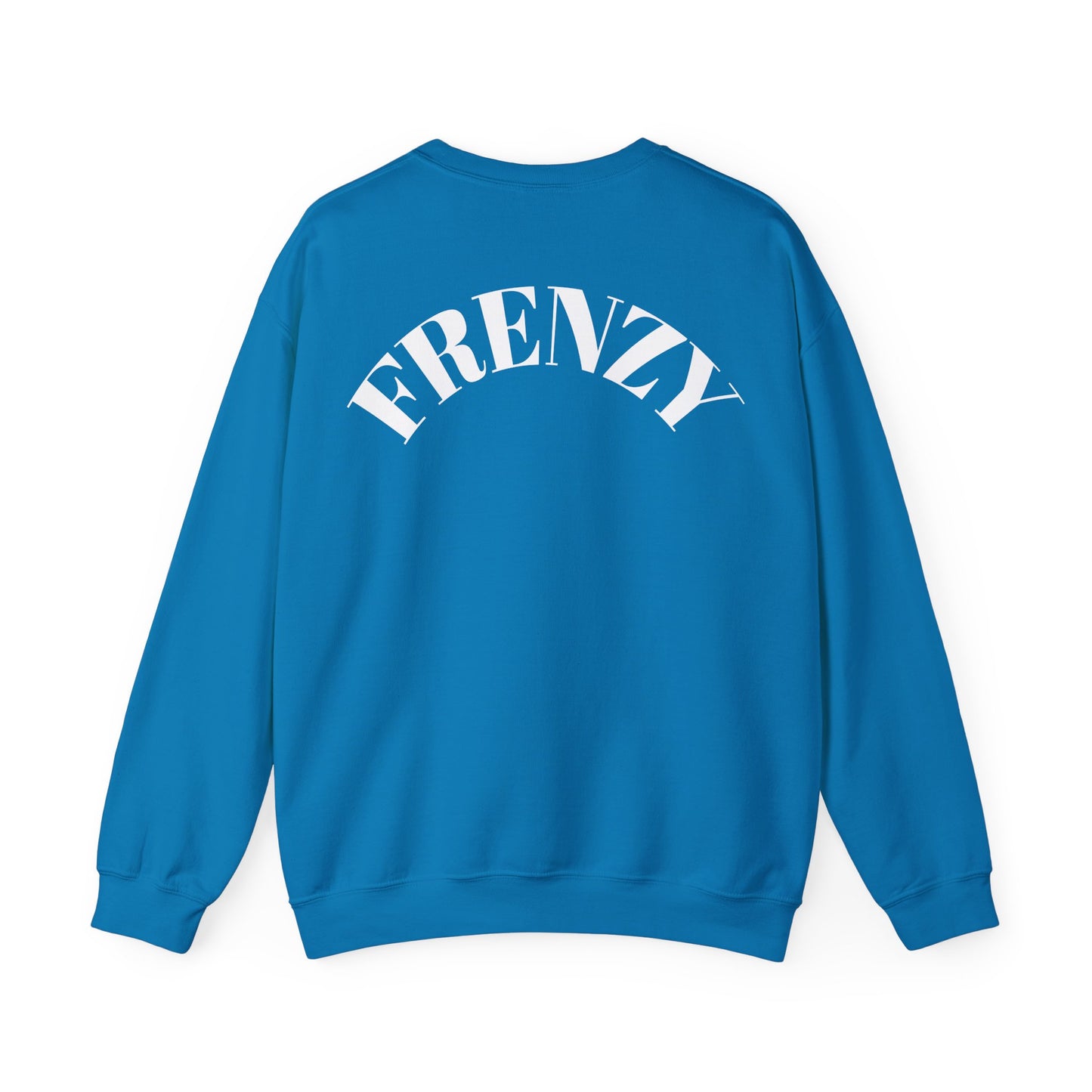 Frenzy Unisex Heavy Blend™ Crewneck Sweatshirt with White Logo. - Fitness Frenzy