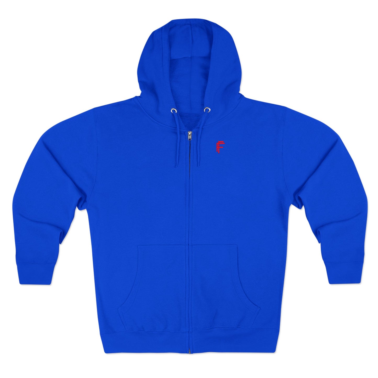 Frenzy - Unisex Zip Hoodie with Red Logo - Fresh Style Grey Zip-Up with Red Graphics. - Fitness Frenzy