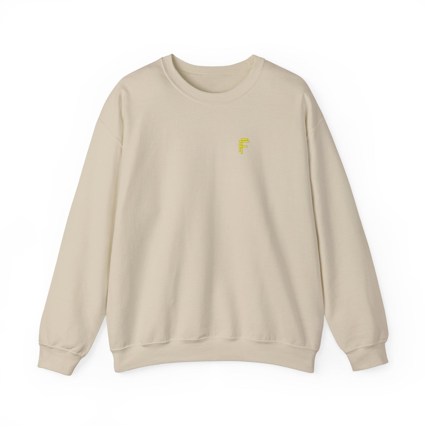 Frenzy - Unisex Crewneck Sweatshirt with Yellow Logo. - Fitness Frenzy