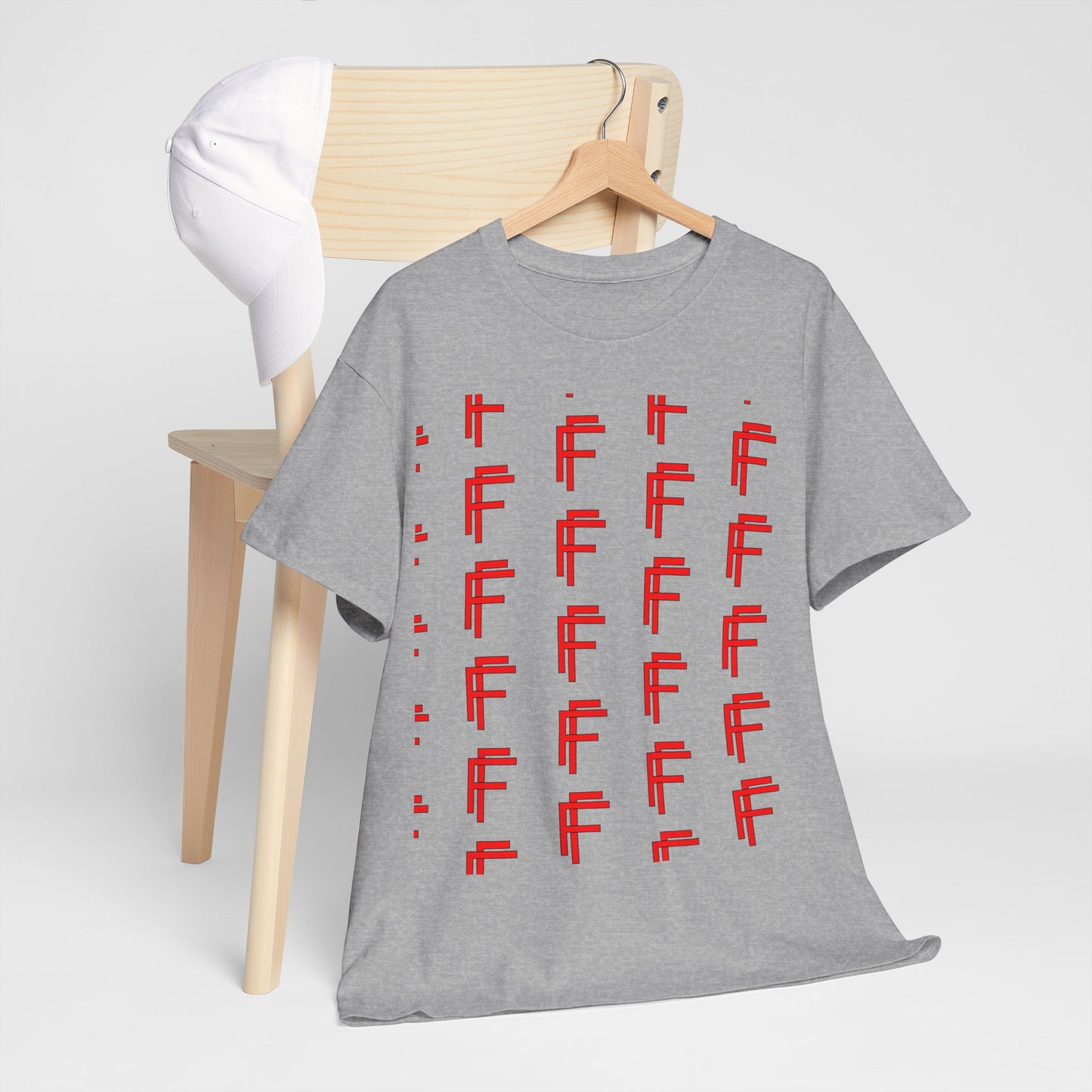 Frenzy Graphic Unisex Heavy Cotton Tee with Bold Red Design. - Fitness Frenzy
