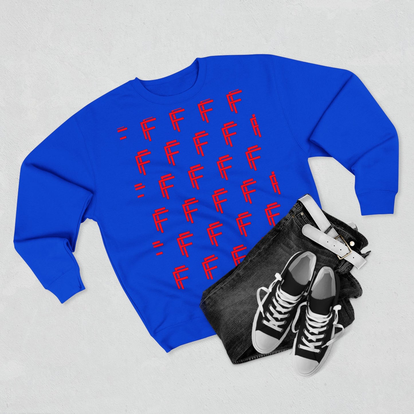 Frenzy - Unisex Crew neck Sweatshirt with Bold Red Design. - Fitness Frenzy