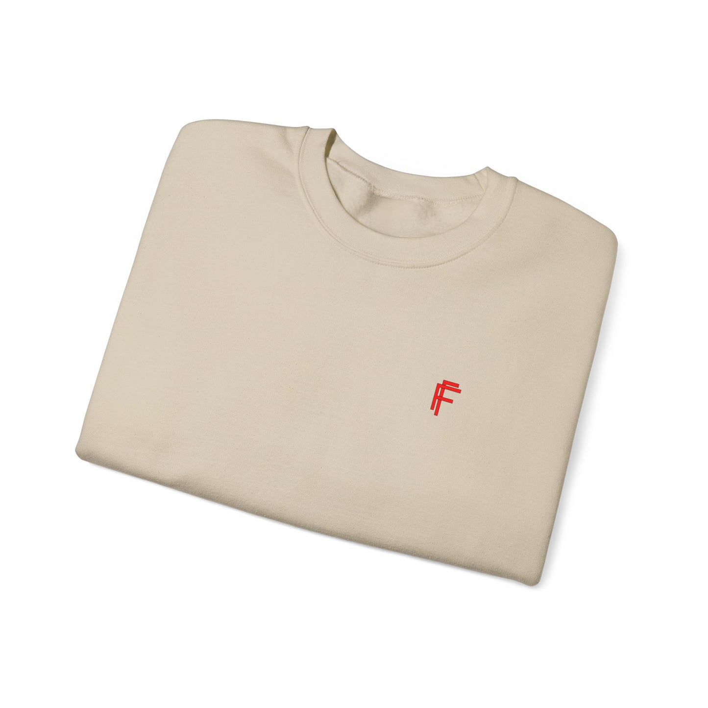 Frenzy - Unisex Heavy Blend™ Crewneck Sweatshirt with Red Logo - Cozy Modern Style. - Fitness Frenzy