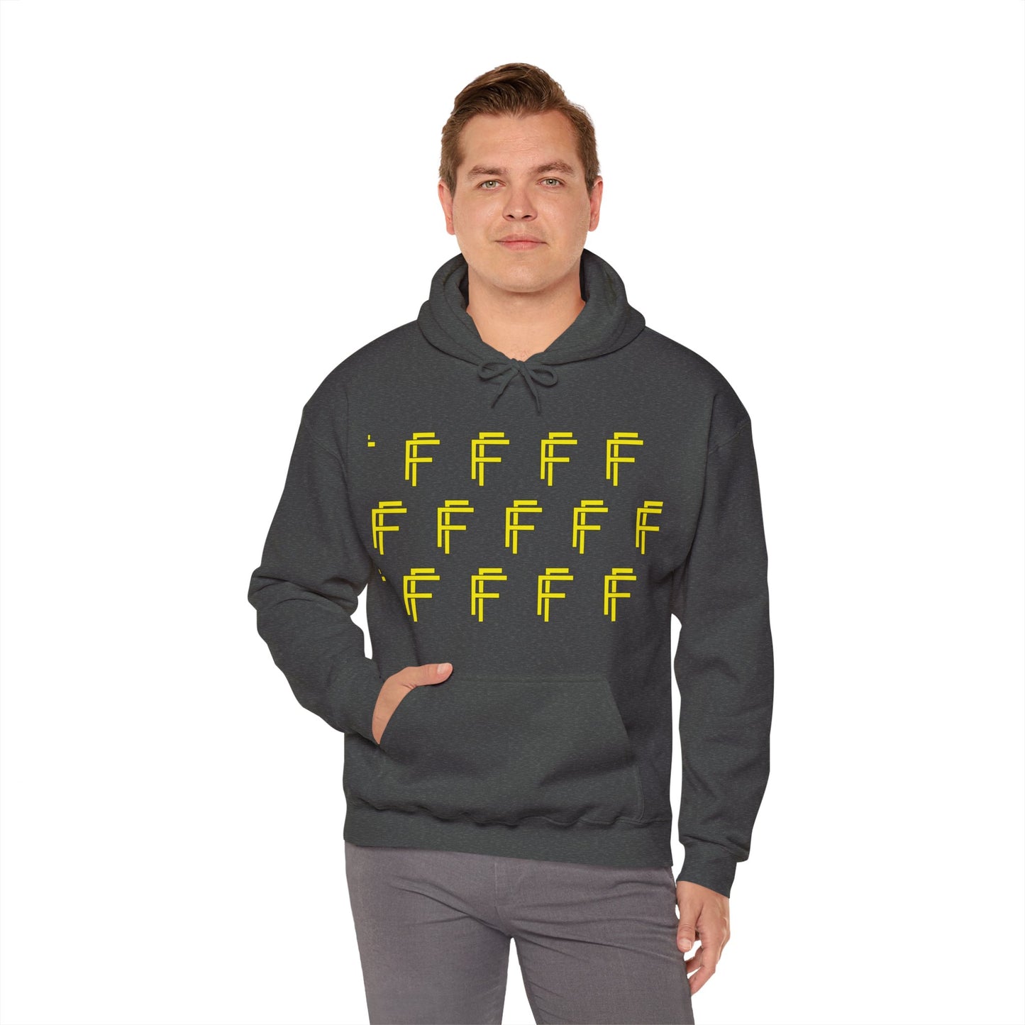 Frenzy 'F' Crazy Unisex Heavy Blend™ Hooded Sweatshirt. - Fitness Frenzy