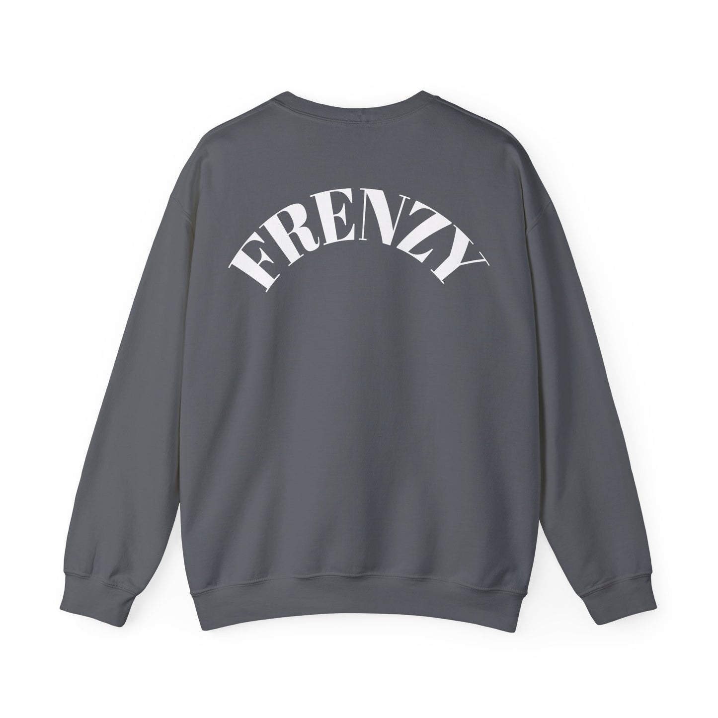 Frenzy Unisex Heavy Blend™ Crewneck Sweatshirt with White Logo. - Fitness Frenzy