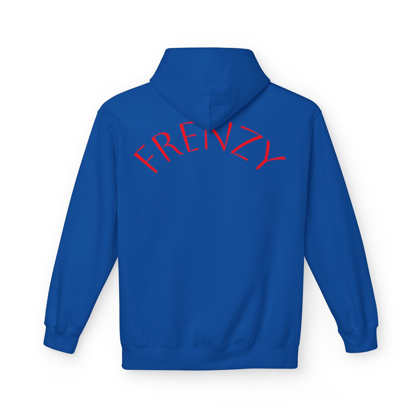 Fitness Frenzy Unisex Midweight Softstyle Hoodie with Red Logo - Trendy 'FRENZY' Design for Comfort and Style. - Fitness Frenzy