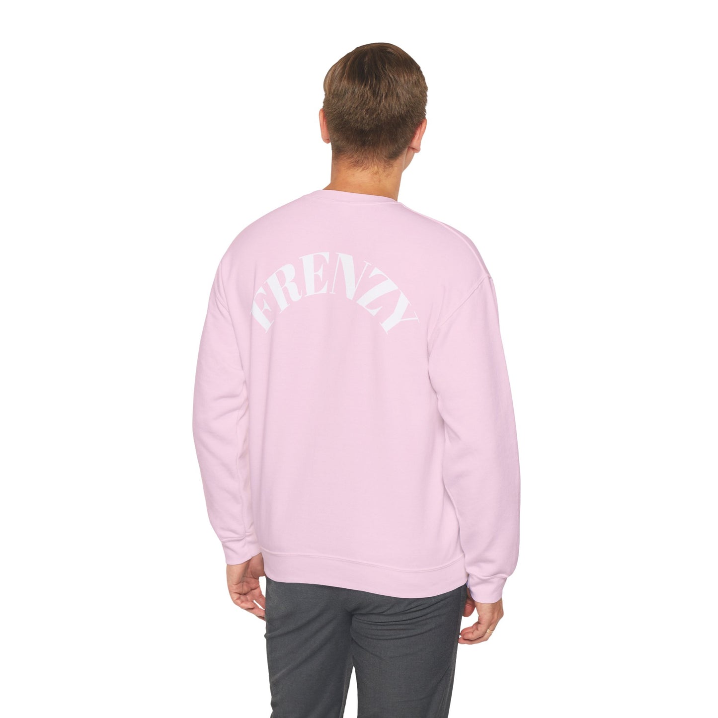 Frenzy Unisex Heavy Blend™ Crewneck Sweatshirt with White Logo. - Fitness Frenzy