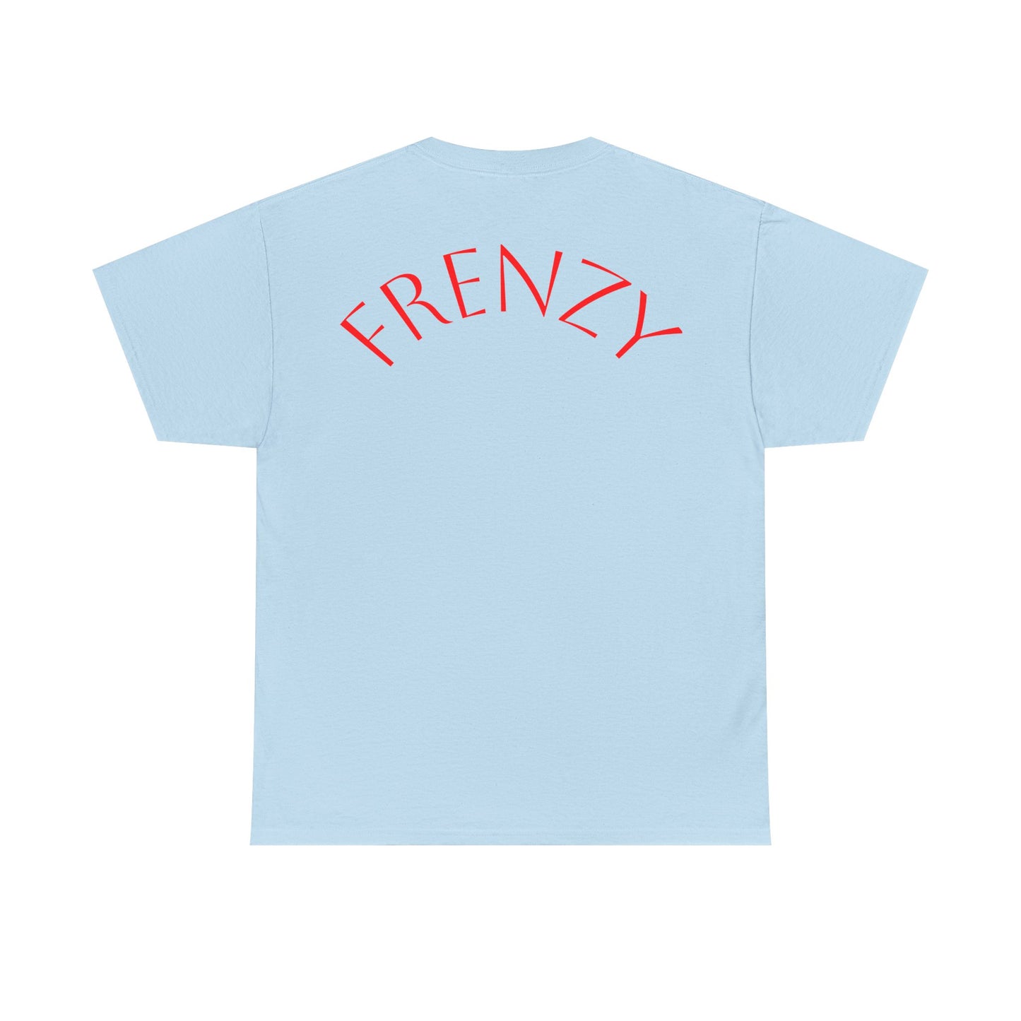 Frenzy Graphic Unisex Heavy Cotton Tee with Bold Red Design. - Fitness Frenzy